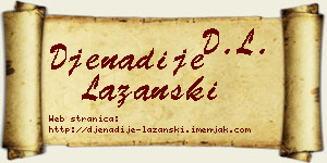 Đenadije Lazanski vizit kartica